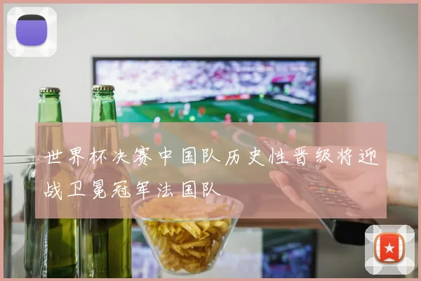 世界杯决赛中国队历史性晋级将迎战卫冕冠军法国队